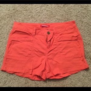 Orange Jean Shorts